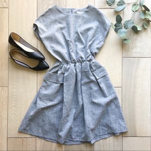 NO SIZE✅ MEASUREMENTS Linen A-line Dress w/pockets